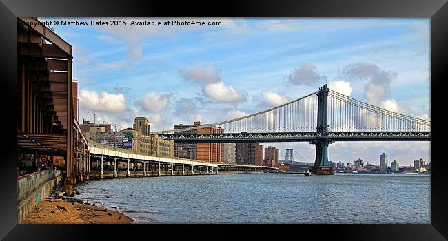  The Manhattan Bridge Framed Print by Matthew Bates
