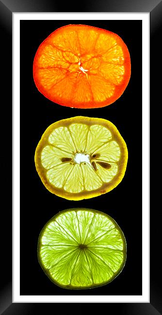 Fruity Traffic Lights Framed Print by Chris Watson