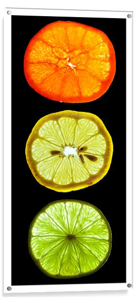 Fruity Traffic Lights Acrylic by Chris Watson