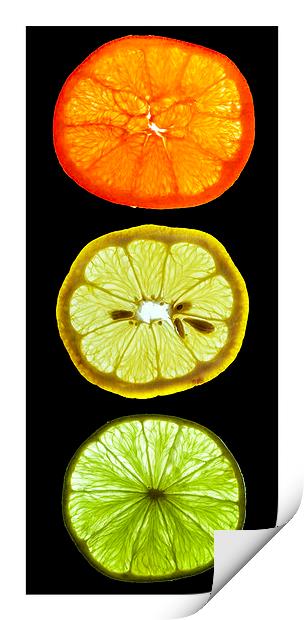 Fruity Traffic Lights Print by Chris Watson