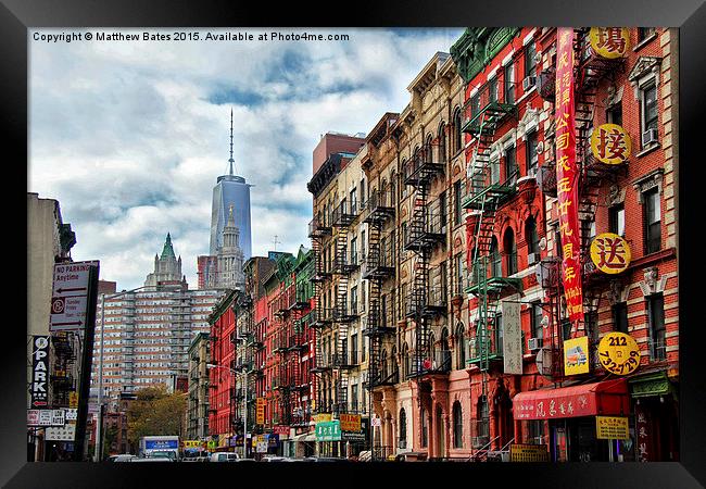 Chinatown, New York Framed Print by Matthew Bates