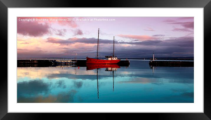  Reflections at Avoch Harbour  Framed Mounted Print by Grahame Macgillivray
