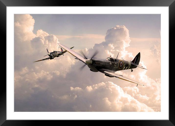 Supermarine Spitfire Angels  Framed Mounted Print by J Biggadike