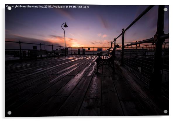  Halfpenny Pier After the Rain Acrylic by matthew  mallett