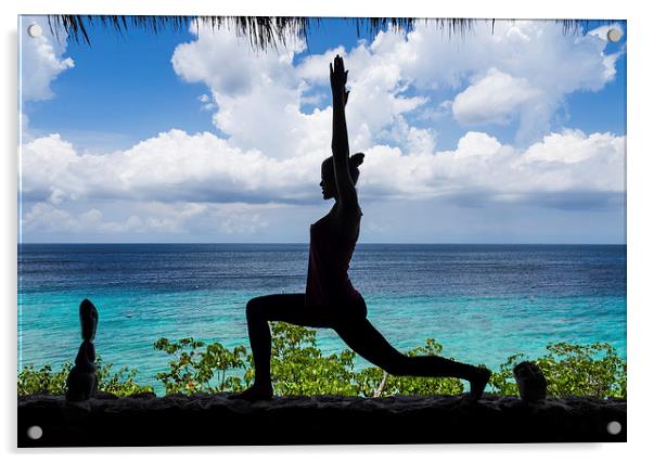 Yoga positions Acrylic by Gail Johnson