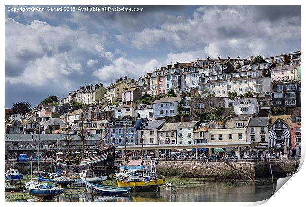 Brixham Print by Ann Garrett