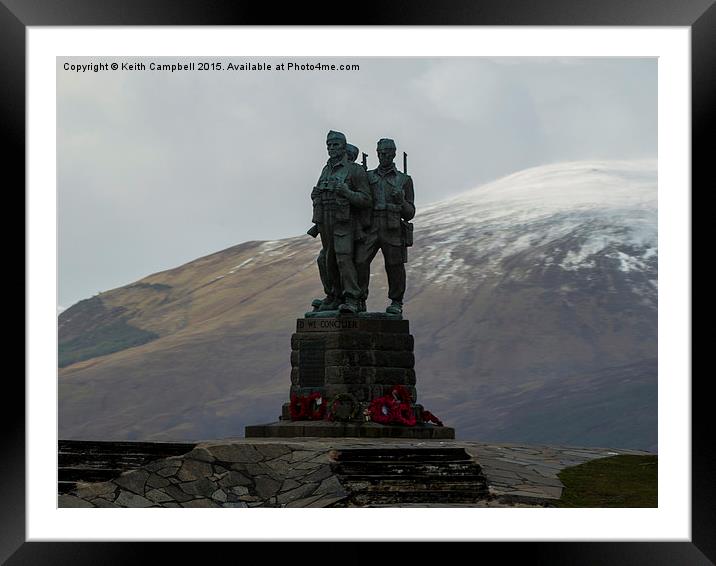  Commando Memorial. Framed Mounted Print by Keith Campbell