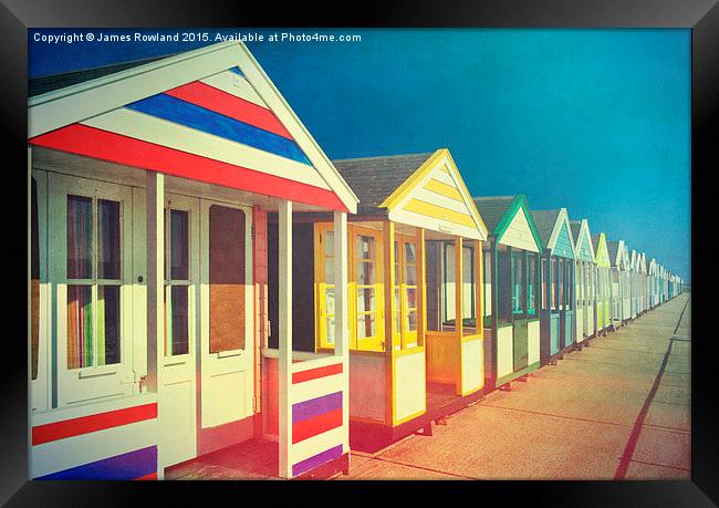  Beach Huts Framed Print by James Rowland
