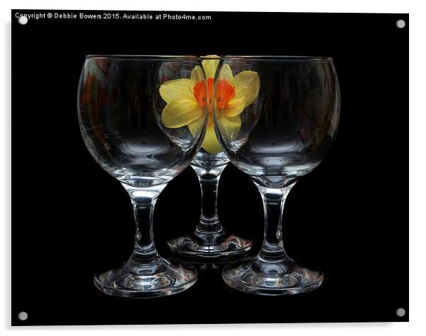  Daff in a glass  Acrylic by Lady Debra Bowers L.R.P.S