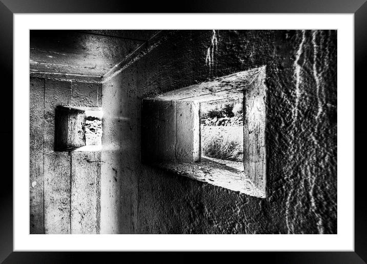 World War Two Bunker Framed Mounted Print by David Pyatt