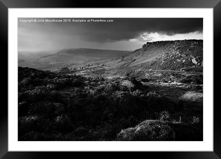Curbar Edge in the Peak District Framed Mounted Print by Julie Woodhouse