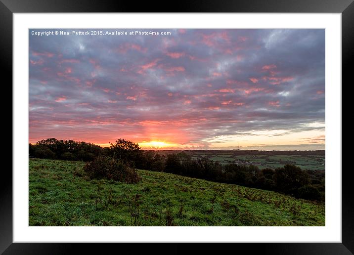  Devon sunrise Framed Mounted Print by Neal P