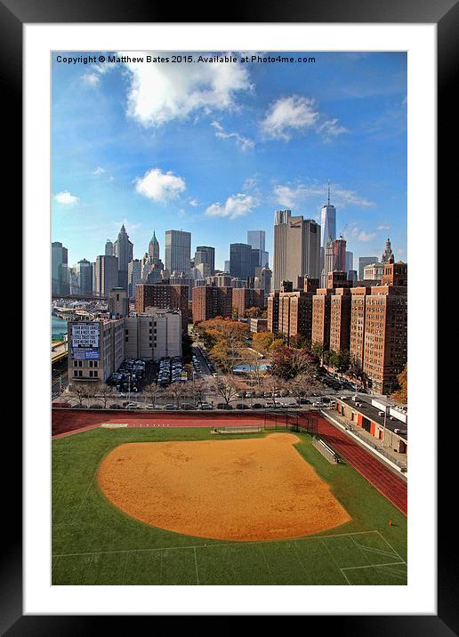 New York baseball field Framed Mounted Print by Matthew Bates