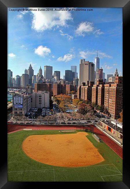 New York baseball field Framed Print by Matthew Bates