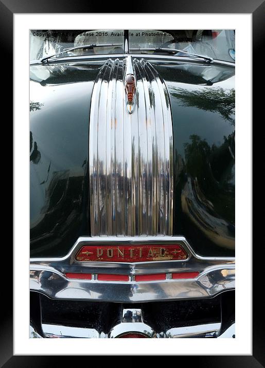  1950 Pontiac hood Framed Mounted Print by Adrian Beese
