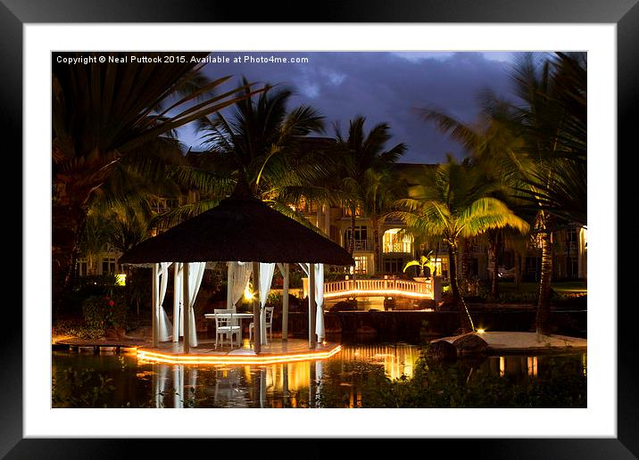  Night time in Mauritius Framed Mounted Print by Neal P