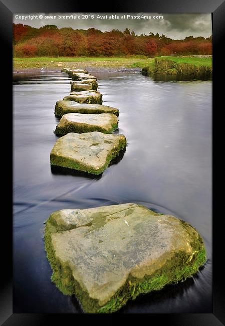  Stepping stones of life Framed Print by Owen Bromfield