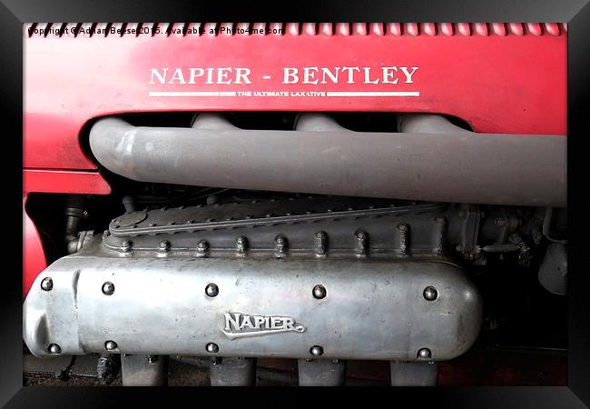  Napier-Bentley Framed Print by Adrian Beese