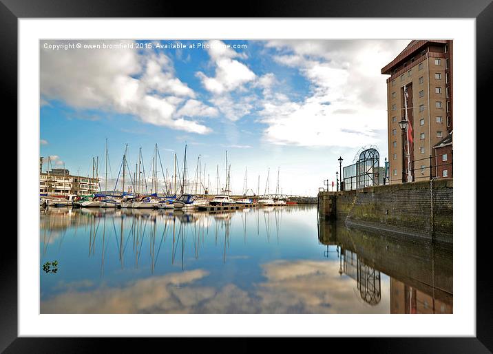  Marina calm, safe from the sea. Framed Mounted Print by Owen Bromfield