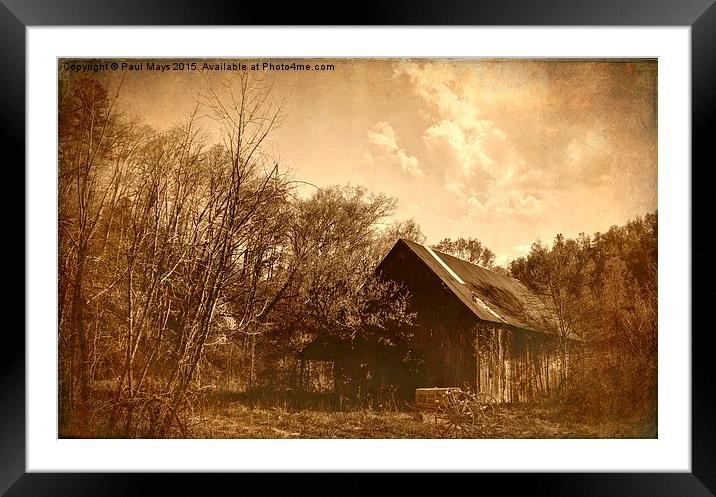  The Old Barn Down the Road Framed Mounted Print by Paul Mays