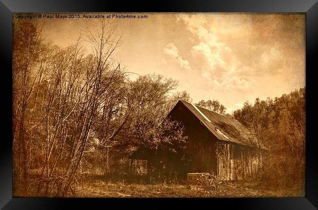  The Old Barn Down the Road Framed Print by Paul Mays