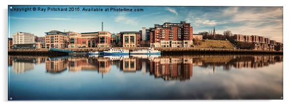 Newcastle Quayside Panorama  Acrylic by Ray Pritchard