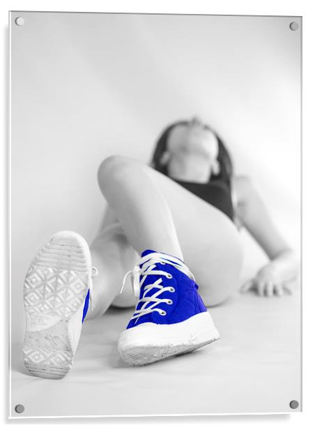 Blue shoes Acrylic by Chris Watson