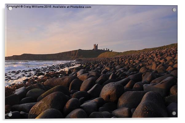  Early Morning at Dunstanburgh Castle Acrylic by Craig Williams