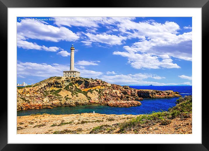 Cabo de Palos Lighthouse on La Manga, Murcia, Spai Framed Mounted Print by Dragomir Nikolov