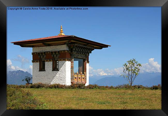  Shrine at the Druk Wangyal Khangzang, Bhutan Framed Print by Carole-Anne Fooks