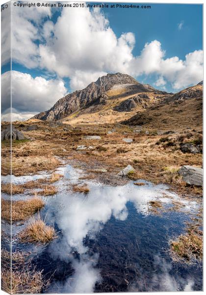 Tryfan Mountain Canvas Print by Adrian Evans
