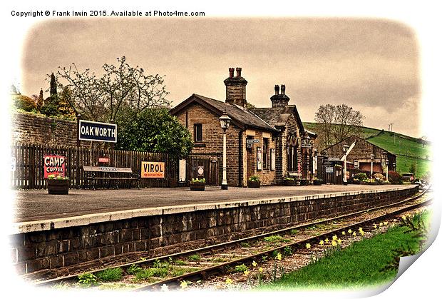  Oakworth Station with “Grunged” effect Print by Frank Irwin