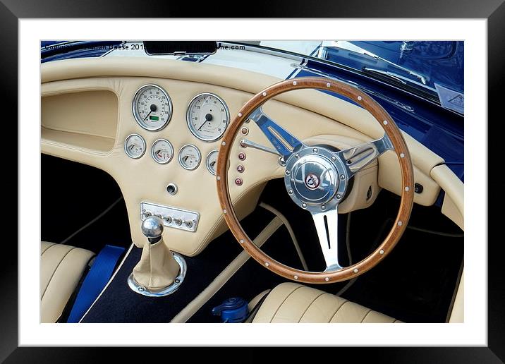 AC Cobra cockpit Framed Mounted Print by Adrian Beese