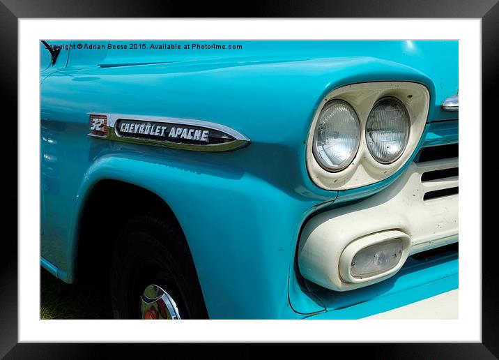  Chevrolet Apache Pick Up truck Framed Mounted Print by Adrian Beese