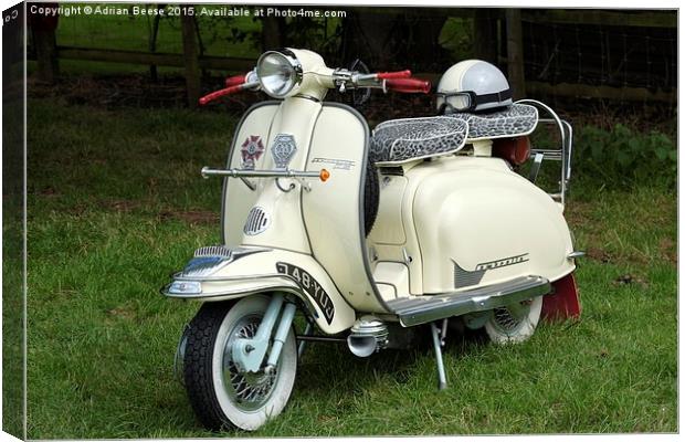  Classic 60's Lambretta scooter Canvas Print by Adrian Beese