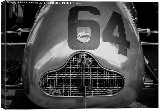  Cooper 500 racing car nose Canvas Print by Adrian Beese