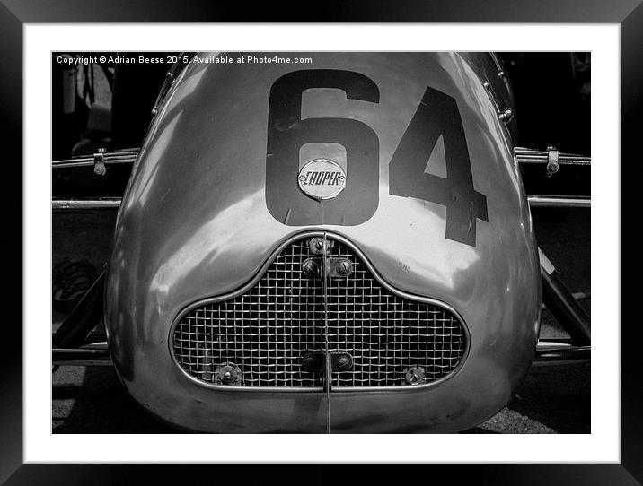  Cooper 500 racing car nose Framed Mounted Print by Adrian Beese