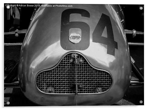  Cooper 500 racing car nose Acrylic by Adrian Beese