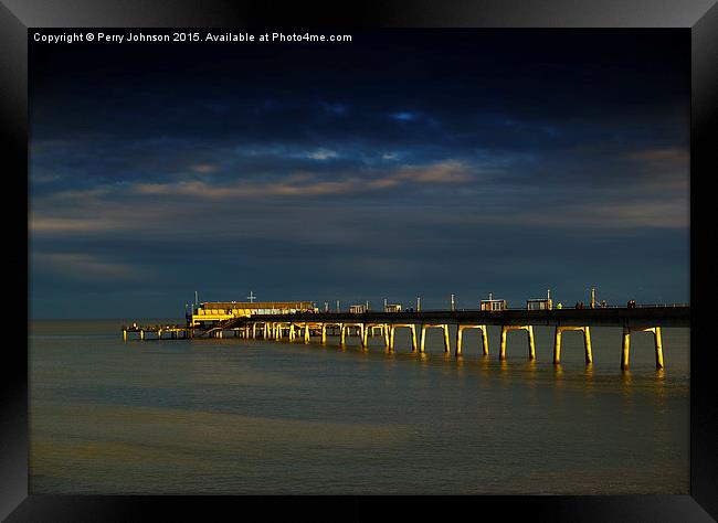  Deal Pier Framed Print by Perry Johnson