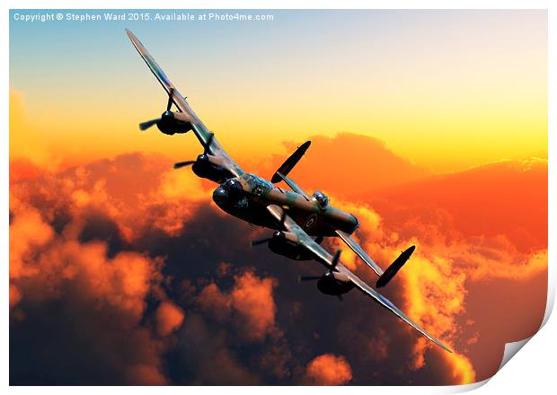  Banking Bomber Print by Stephen Ward