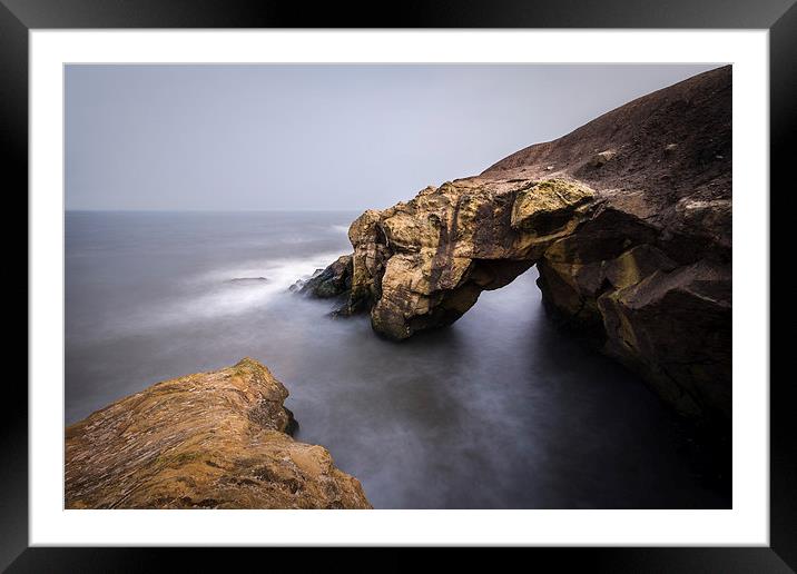 Saddle Rock, Cullercoats Bay, North Tyneside Framed Mounted Print by Tom Hibberd