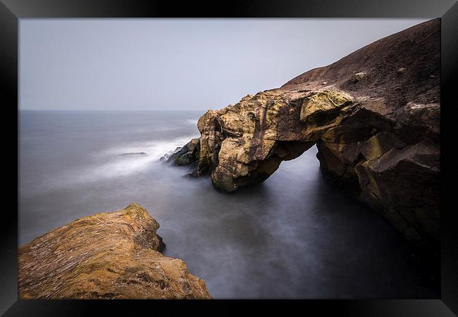 Saddle Rock, Cullercoats Bay, North Tyneside Framed Print by Tom Hibberd