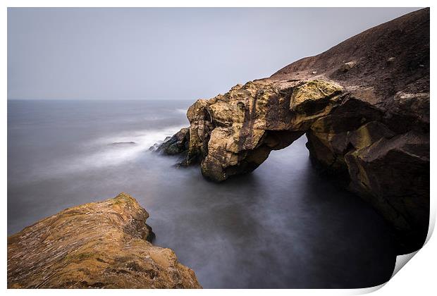 Saddle Rock, Cullercoats Bay, North Tyneside Print by Tom Hibberd