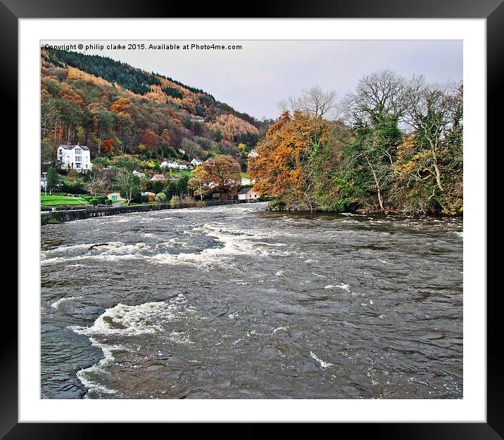  River Dee Llangollen Framed Mounted Print by philip clarke