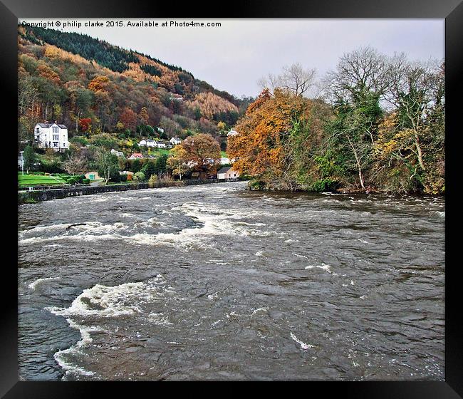  River Dee Llangollen Framed Print by philip clarke