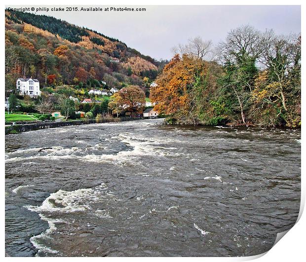  River Dee Llangollen Print by philip clarke