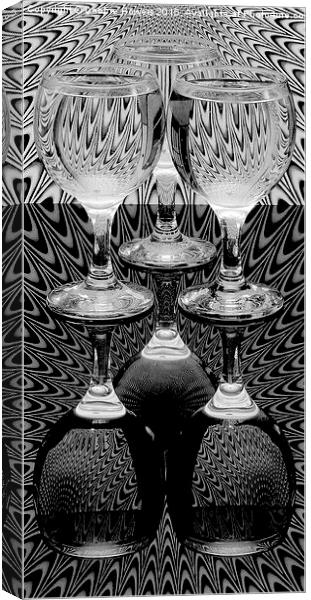  B&W Optical Illusion  Canvas Print by Lady Debra Bowers L.R.P.S