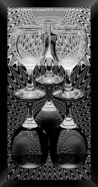  B&W Optical Illusion  Framed Print by Lady Debra Bowers L.R.P.S