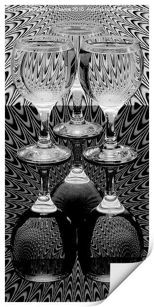  B&W Optical Illusion  Print by Lady Debra Bowers L.R.P.S