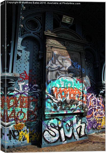 New York graffiti Canvas Print by Matthew Bates